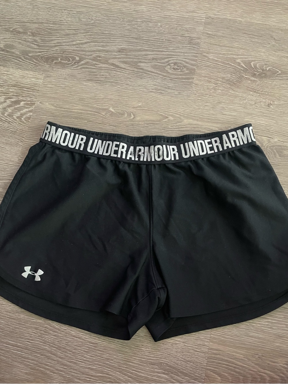 Under Armour Black Women’s Athletic Shorts with Branded Waistband